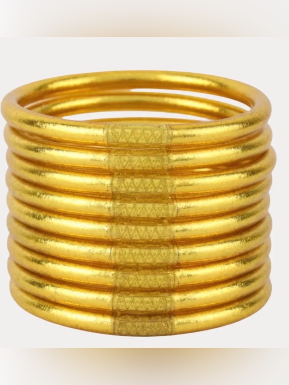 BuDhaGirl Gold All Weather Bangles Set of 9 Medium